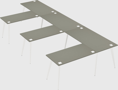 Modern l-shaped office desk