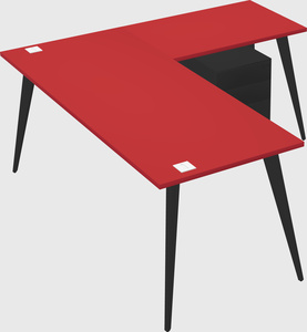 Modern l-shaped office desk