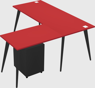 Modern l-shaped office desk