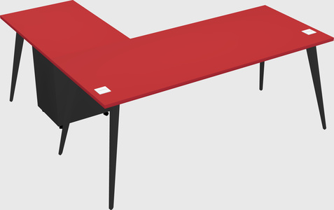 Modern l-shaped office desk