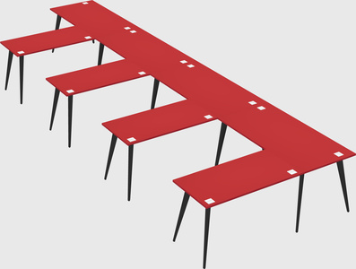 Modern l-shaped office desk