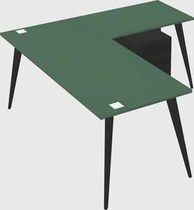 Modern l-shaped office desk