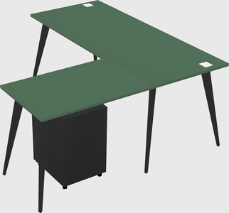 Modern l-shaped office desk