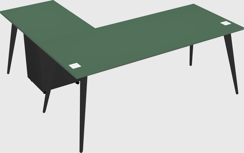 Modern l-shaped office desk