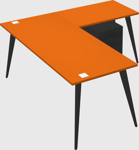 Modern l-shaped office desk