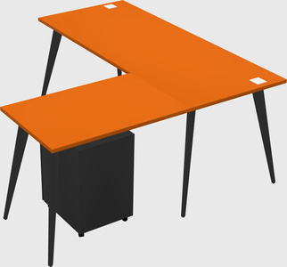 Modern l-shaped office desk