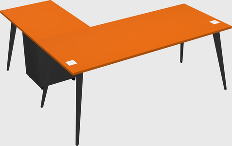 Modern l-shaped office desk
