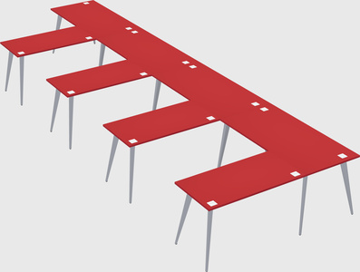 Modern l-shaped office desk