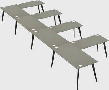 Modern l-shaped office desk