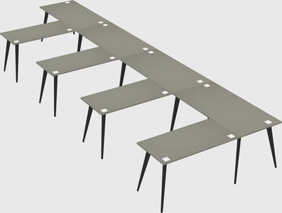 Modern l-shaped office desk
