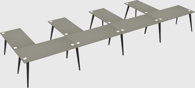Modern l-shaped office desk