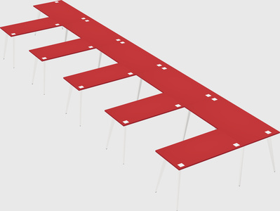 Modern l-shaped office desk