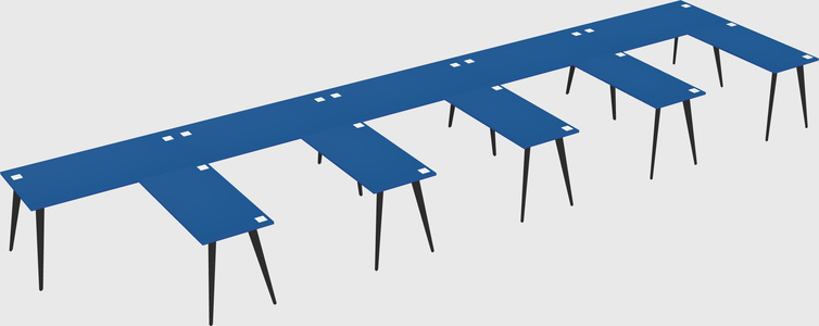Modern l-shaped office desk