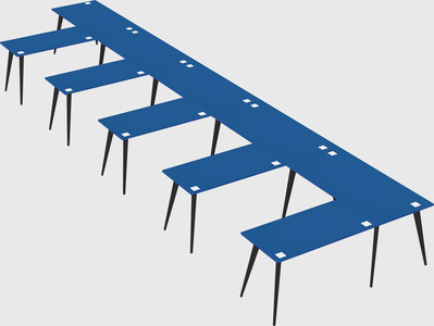 Modern l-shaped office desk