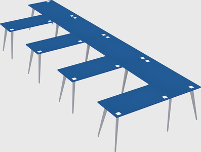 Modern l-shaped office desk