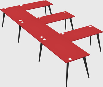 Modern l-shaped office desk