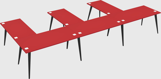 Modern l-shaped office desk