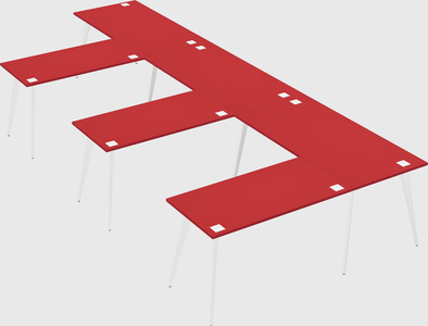 Modern l-shaped office desk