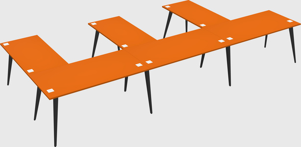 Modern l-shaped office desk