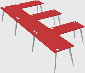 Modern l-shaped office desk