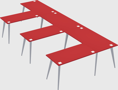 Modern l-shaped office desk
