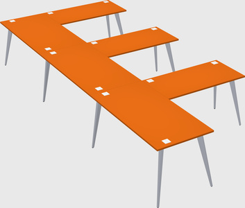 Modern l-shaped office desk