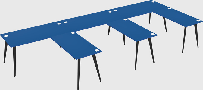 Modern l-shaped office desk