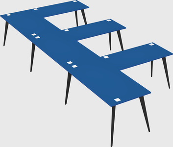 Modern l-shaped office desk