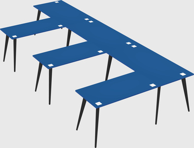 Modern l-shaped office desk