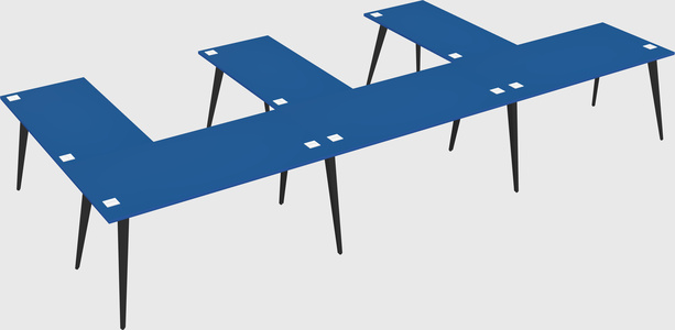 Modern l-shaped office desk