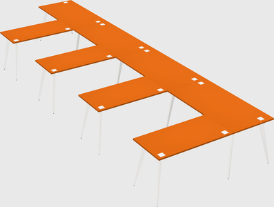 Modern l-shaped office desk