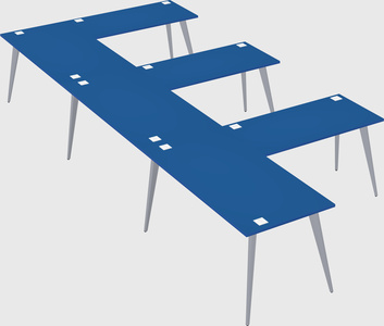 Modern l-shaped office desk