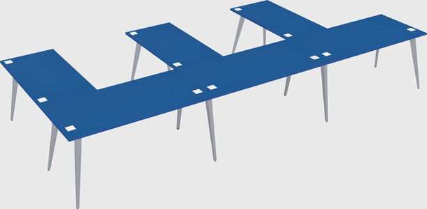 Modern l-shaped office desk
