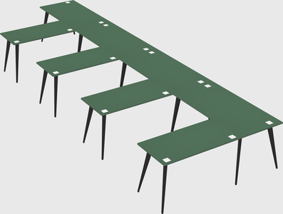 Modern l-shaped office desk