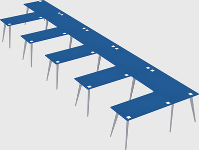 Modern l-shaped office desk