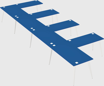 Modern l-shaped office desk