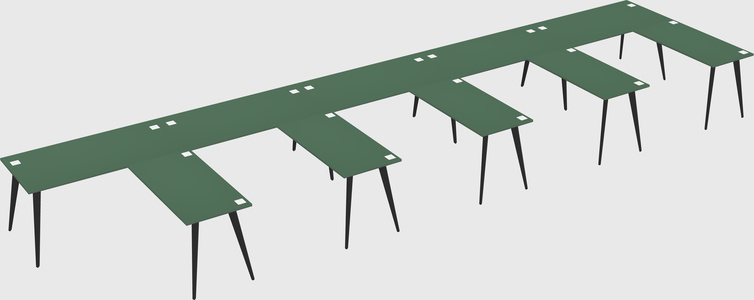 Modern l-shaped office desk