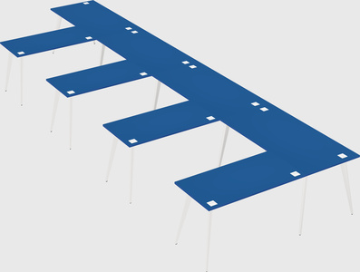 Modern l-shaped office desk
