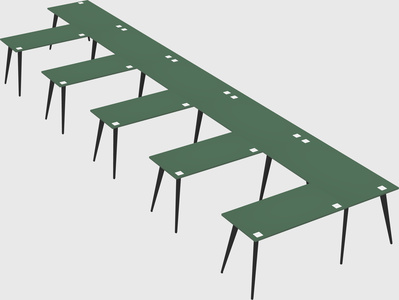 Modern l-shaped office desk