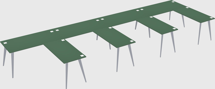 Modern l-shaped office desk
