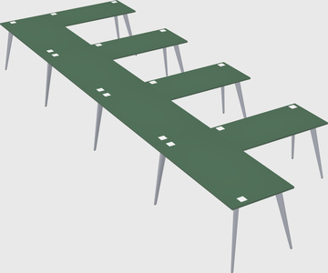 Modern l-shaped office desk