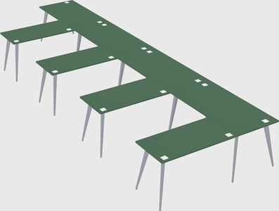 Modern l-shaped office desk