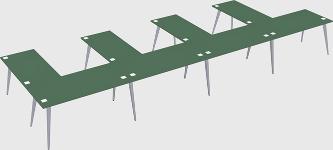 Modern l-shaped office desk