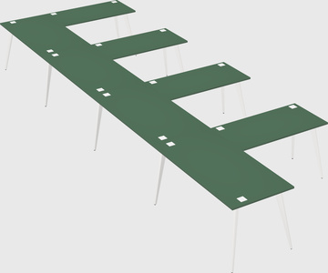 Modern l-shaped office desk