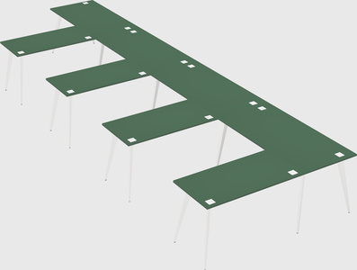 Modern l-shaped office desk