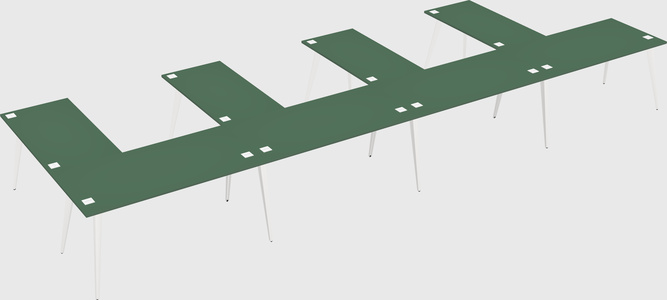 Modern l-shaped office desk
