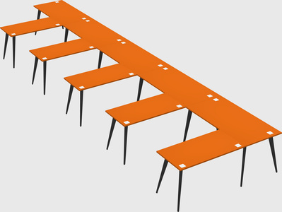 Modern l-shaped office desk