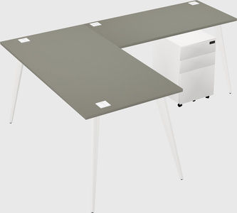 Modern l-shaped office desk