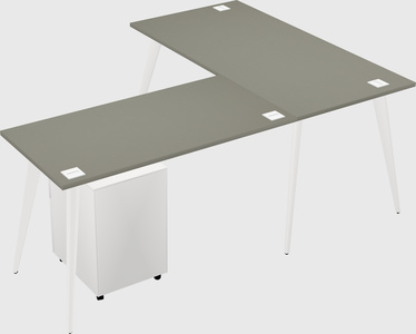 Modern l-shaped office desk