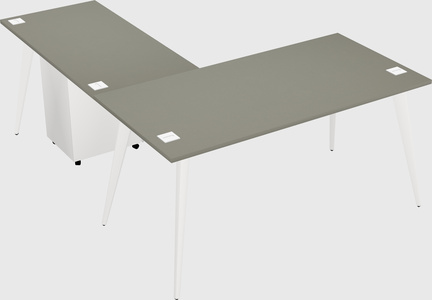 Modern l-shaped office desk